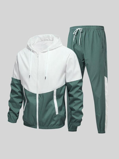 GGT patchwork jacket and casual sports pants two-piece set
