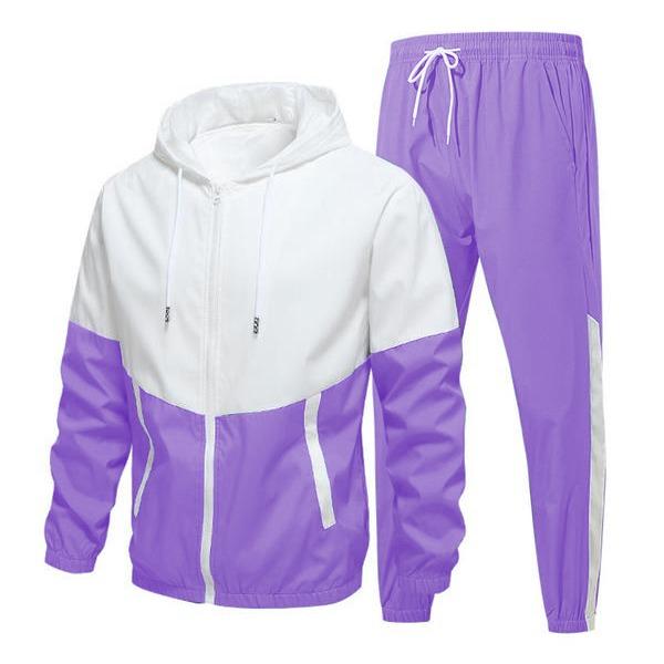 GGT patchwork jacket and casual sports pants two-piece set