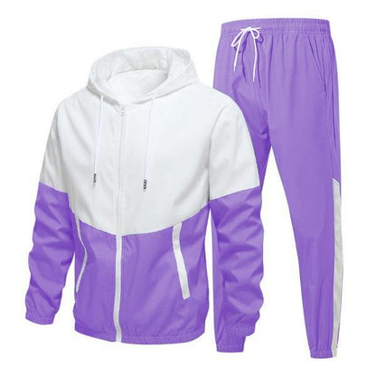 GGT patchwork jacket and casual sports pants two-piece set
