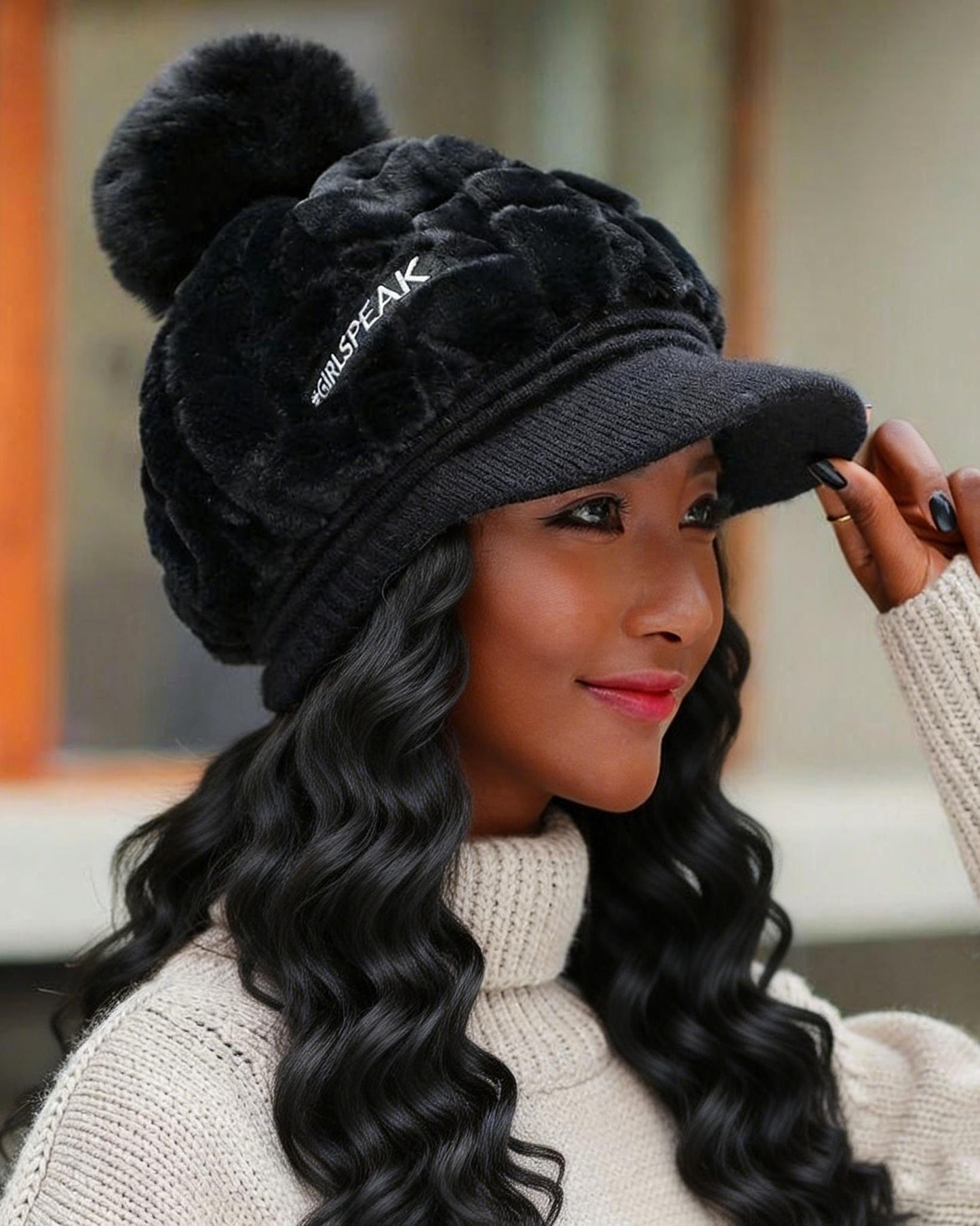 Autumn/Winter Cute Rabbit Fur Earmuffs Warm Baseball Cap