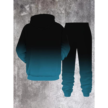 GGT Men's Street Fashion Hoodie Set  Gradual Color Change  Hot Selling