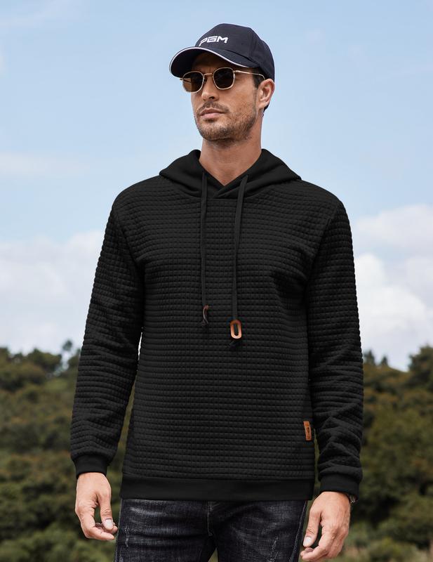 Fall Outfits Men's Pullover Plaid Casual hoodie