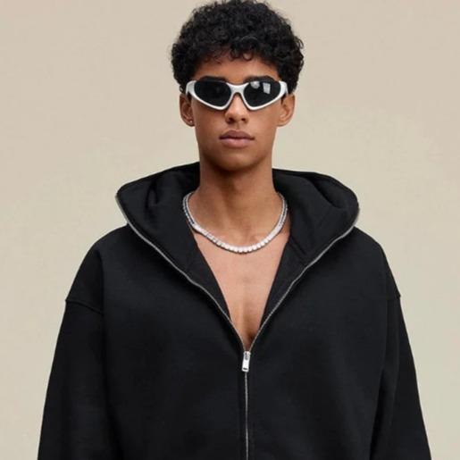 Jacket Zip Up Fashion Double Layer Hoodie Hip Hop Outerwear Jacket