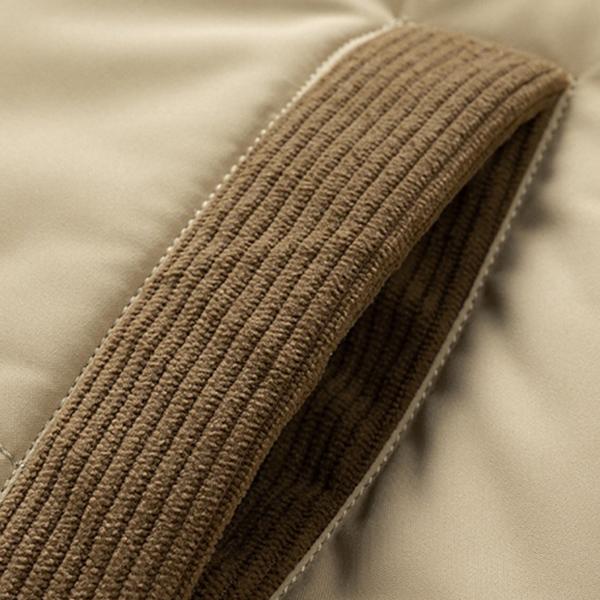 Winter Hooded Casual Fleece-Lined Men's Coat with Removable Hood