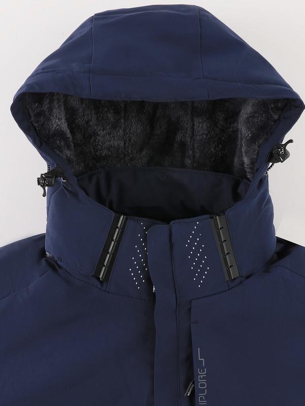 GGT Men's Winter Ski Jacket Warm Fleece Lined Waterproof Windproof Hooded Insulated Outdoor Jacket