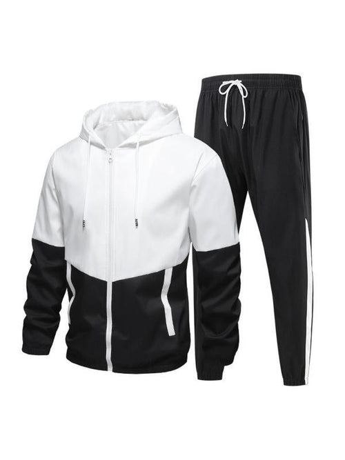 GGT patchwork jacket and casual sports pants two-piece set
