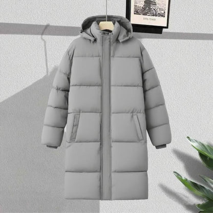 GGT Men's Solid Color Pocket Zipper Hooded Coat