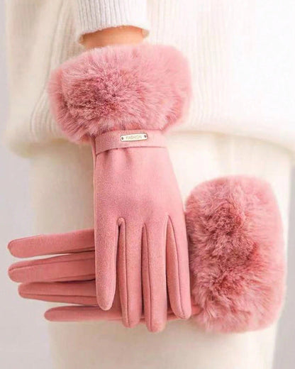 Warm Gloves Thickened Hair Cold-proof Outdoor Windproof Heat Storage Touch Screen Gloves