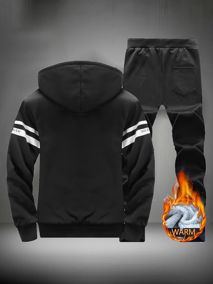 GGT Men's Winter Thick Warm Hooded Sweater & Pants Set
