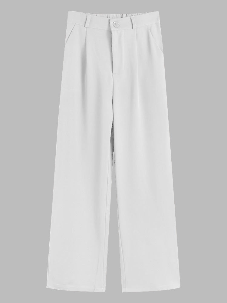 Men's Plus Size Solid Color Casual Trousers