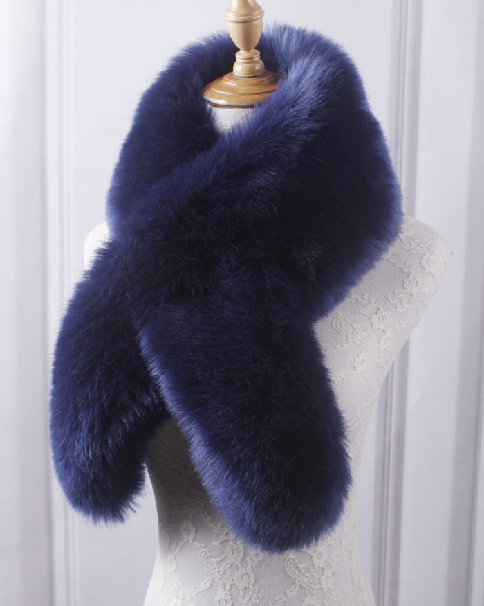 Warm Faux Fox Fur Thickened Scarf