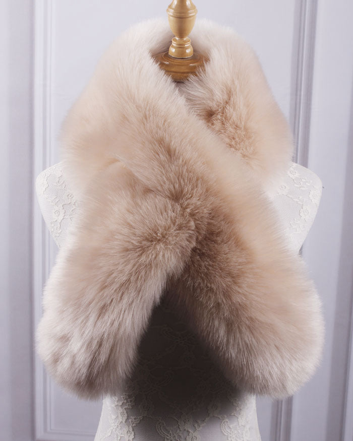 Warm Faux Fox Fur Thickened Scarf