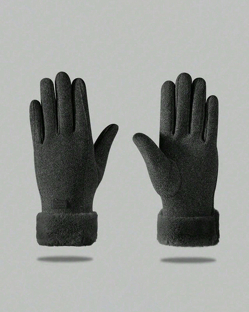 German Velvet Warm Gloves Outdoor Windproof Velvet Gloves Touch Screen Gloves