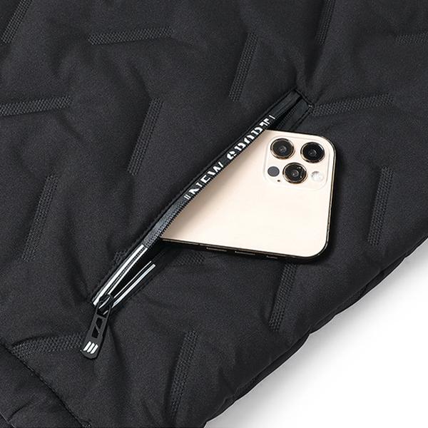 GGT Men's Warm Vest Fleece Lined Wool  Black Gilet Crewneck Top