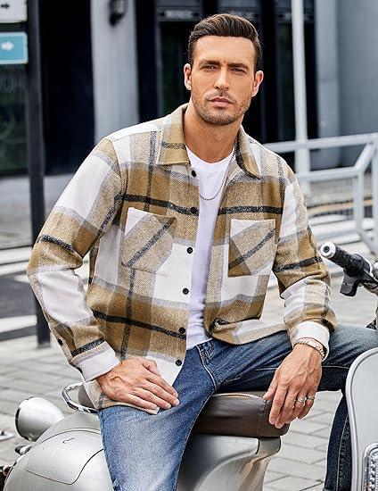 Fall Outfits Classic Menswear Flannel Shirts Casual