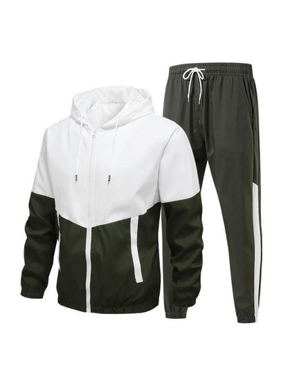 GGT patchwork jacket and casual sports pants two-piece set