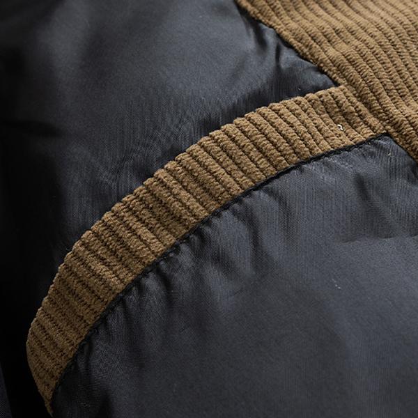 Winter Hooded Casual Fleece-Lined Men's Coat with Removable Hood