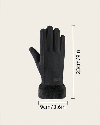 German Velvet Warm Gloves Outdoor Windproof Velvet Gloves Touch Screen Gloves