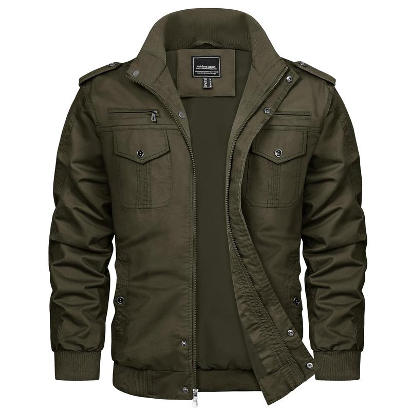 Autumn men's casual windbreaker jacket workwear stand collar bomber jacket