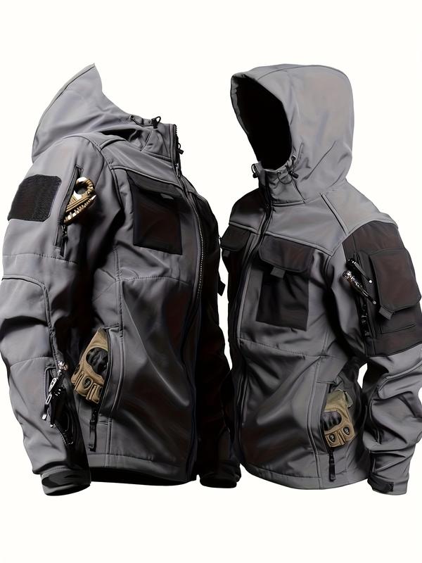 Men's Casual Hooded Hiking Jacket Warm Coat