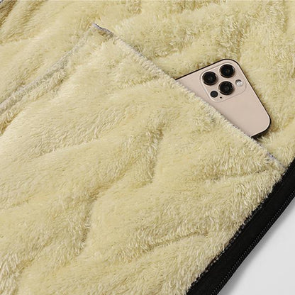 GGT Men's Warm Vest Fleece Lined Wool  Black Gilet Crewneck Top