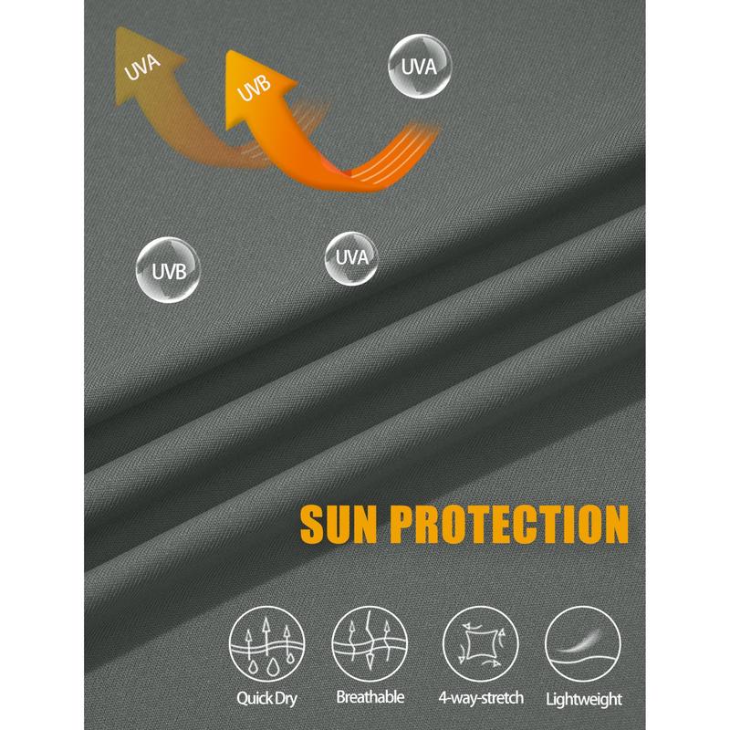 Men's  Zip Shirt  Quick Dry Lightweight Long Clothing Sports Casual Wear