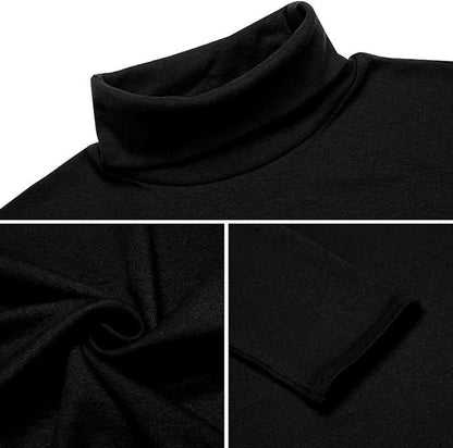 GGT Sculpted Style Men's Lightweight Pullover Top Slim Fit Turtleneck