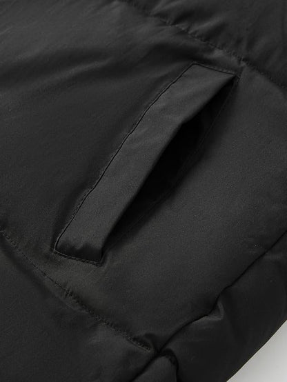 GGT Men's Solid Color Pocket Zipper Hooded Coat