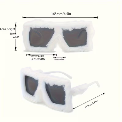 Plush Square Fashion Glasses