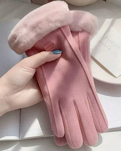 German Velvet Warm Gloves Outdoor Windproof Velvet Gloves Touch Screen Gloves