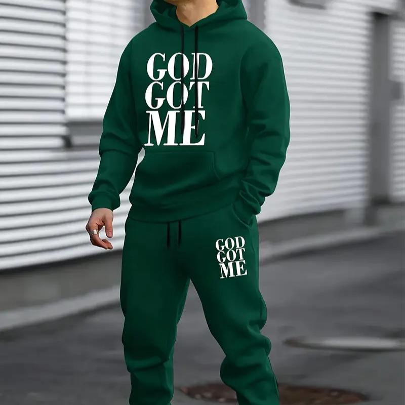 KZZ Casual hoodie and sweatpants set - fleece lining