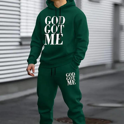 KZZ Casual hoodie and sweatpants set - fleece lining