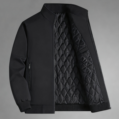 GGT Men's Solid Color Zip Up Thermal Lined Fleece Jacket