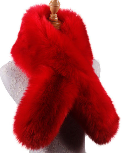 Warm Faux Fox Fur Thickened Scarf