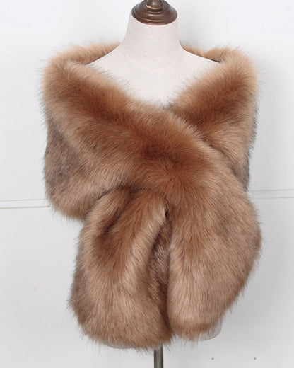Fox Fur Crisscross Adjustable Formal Stole