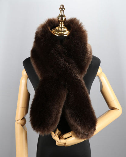 Warm Faux Fox Fur Thickened Scarf