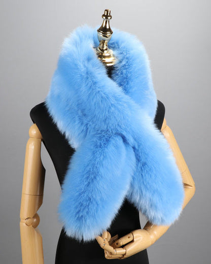 Warm Faux Fox Fur Thickened Scarf
