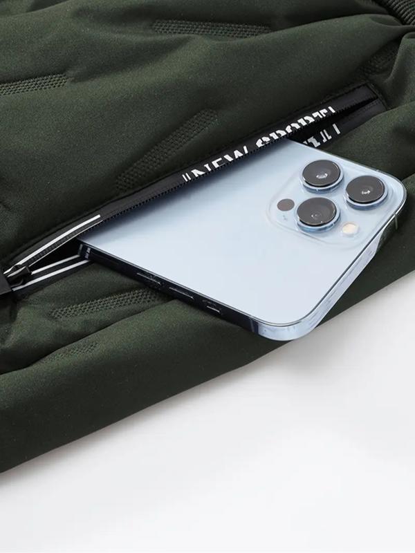 Men's Warm Fleece-Lined Straight-Leg Jogger Pants with Zipper Pockets