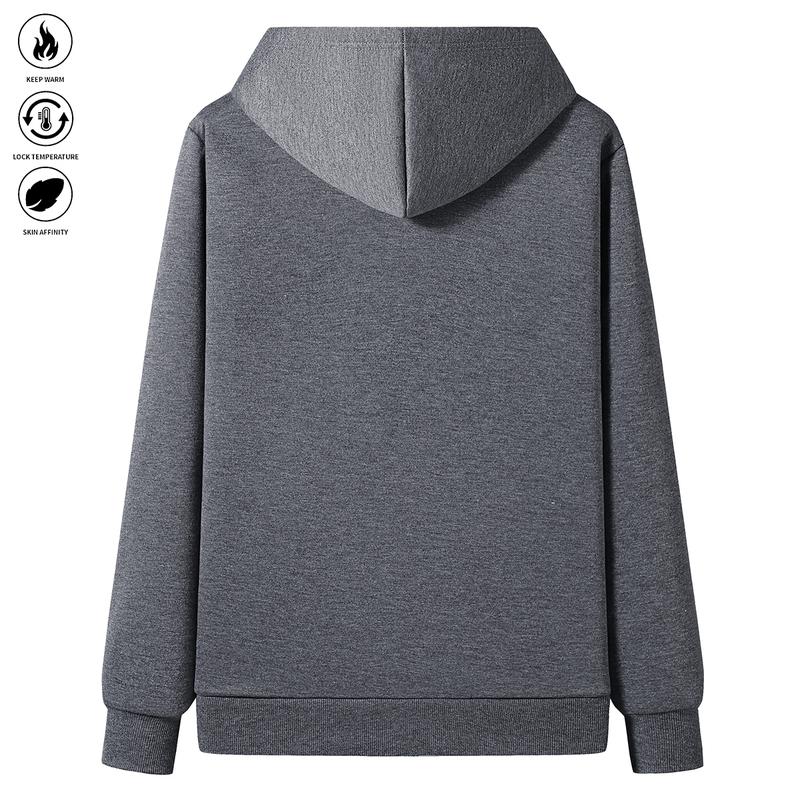 Men's Winter Fleece Lined Warm Hooded Jacket