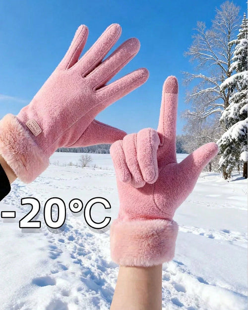 German Velvet Warm Gloves Outdoor Windproof Velvet Gloves Touch Screen Gloves