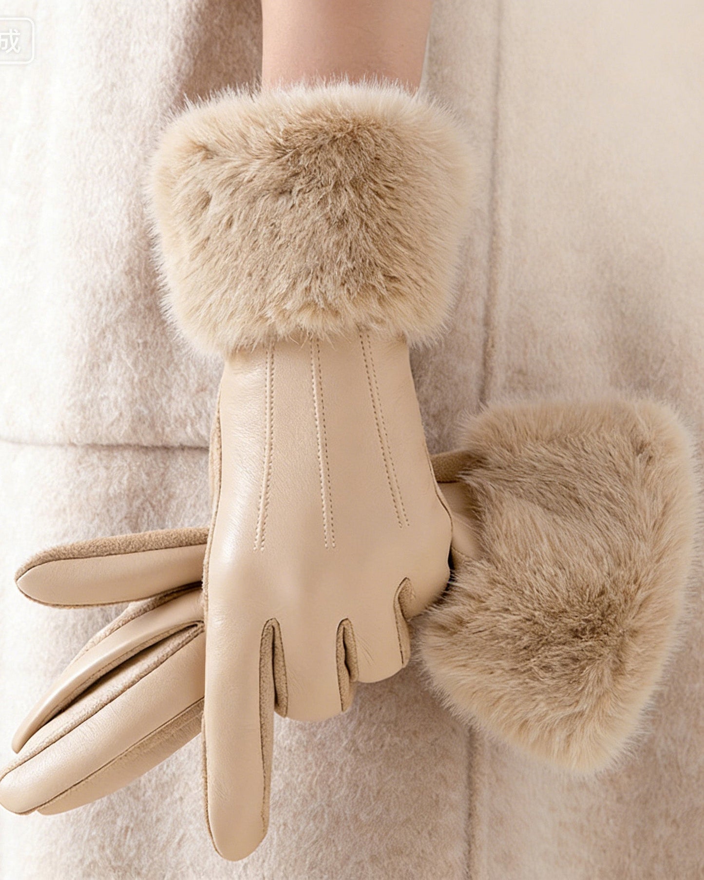 Faux Leather Plush Fleece-Lined Soft & Warm Gloves