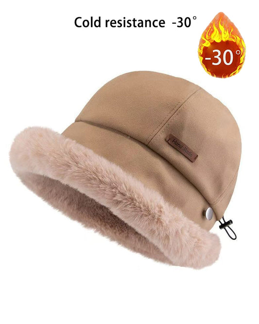 Adjustable Plush Ear-Warming Bucket Hat