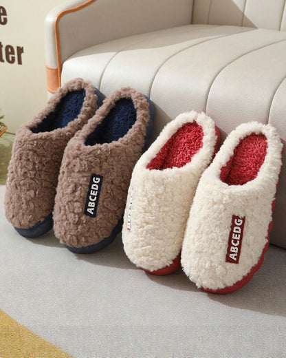 Indoor Home Thermal Non-Slip Thick-Soled Slippers