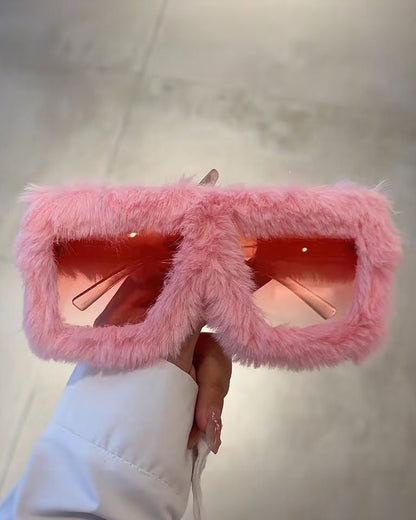 Plush Square Fashion Glasses