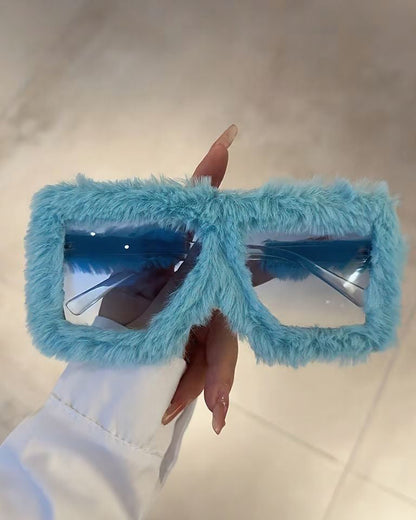 Plush Square Fashion Glasses