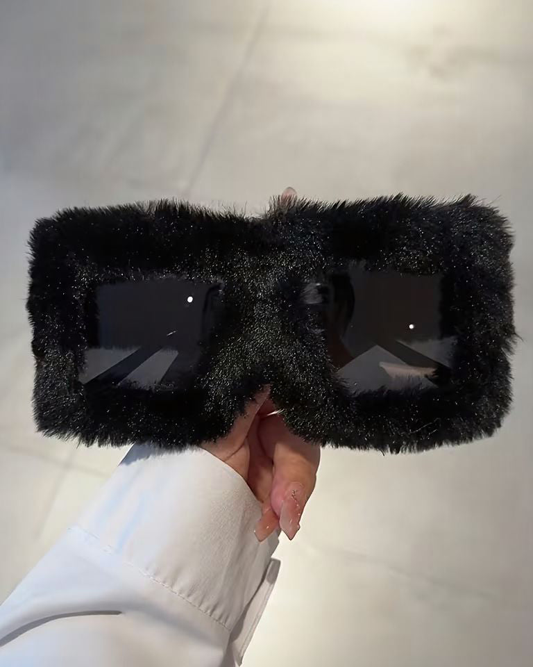 Plush Square Fashion Glasses