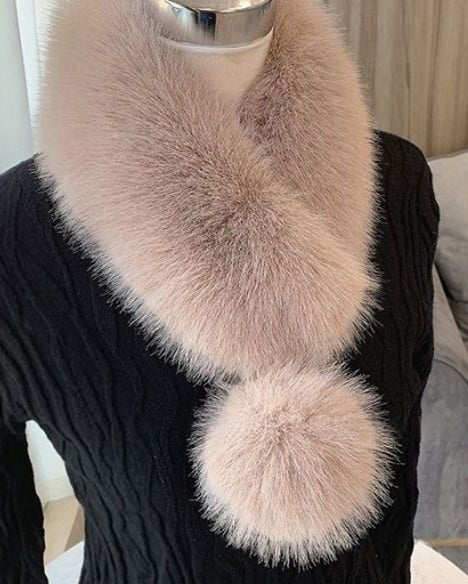 Faux Fox Fur Thickened Scarf