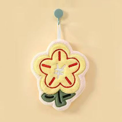 Hanging Thickened Embroidery Rich Flower Cute Flower Towel