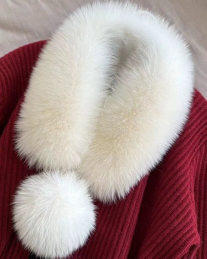 Faux Fox Fur Thickened Scarf