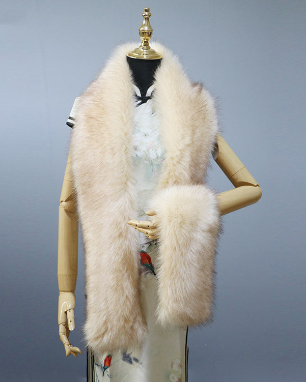 High Quality Fox Fur Extended Warm Scarf